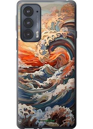 Чехол на motorola edge 20 арт волны