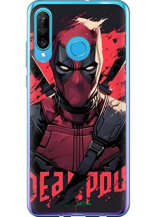 Чехол на huawei p30 lite дэдпул, deadpool хуавей п30 лайт
