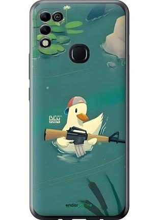 Чехол на infinix hot 11 play уточка с автоматом инфикс хот 11 плей