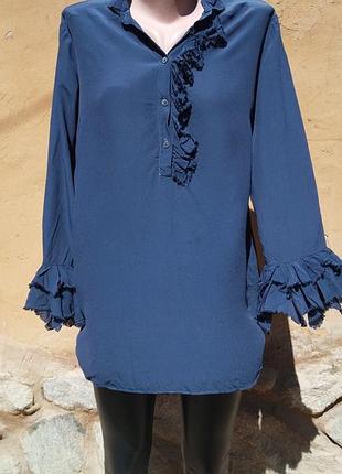 Her shirt блуза вискоза, шелк, xs.италия. 2