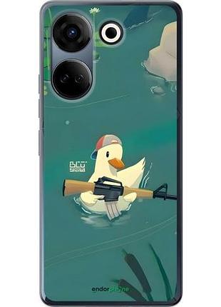 Чехол на tecno camon 20 pro уточка с автоматом текно камон 20 про