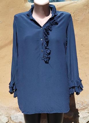 Her shirt блуза вискоза, шелк, xs.италия. 3