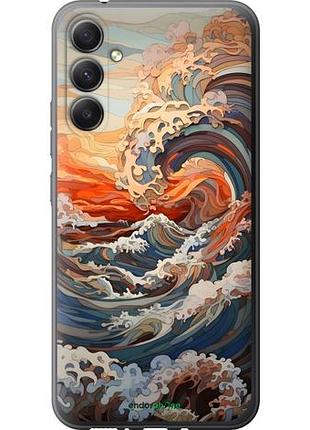 Чехол на samsung galaxy a34 a346e арт волны самсунг а34 а346е