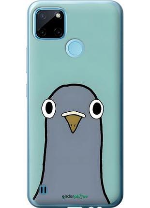 Чехол на realme c21y голубь риалми с21у