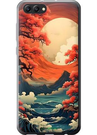 Чехол на huawei honor v10 / view 10 природа японии хуавей хонор в10 / вью 10