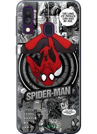 Чехол на samsung galaxy a40 2019 a405f человек паук, spiderman самсунг а40 2019 а405ф