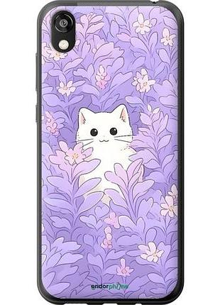 Чехол на huawei honor 8s котик в цветах хуавей хонор 8с