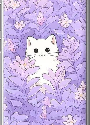 Чохол на xiaomi redmi 5a котик у квітах