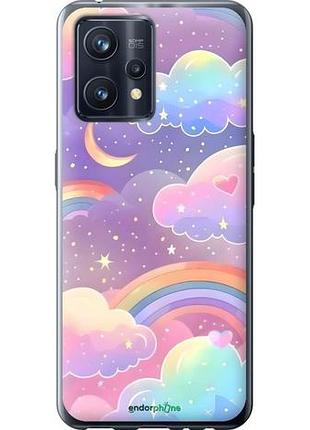 Чехол на realme 9 облака и радуга риалми 9