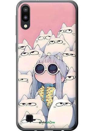 Чехол на samsung galaxy m10 милая девочка и коты самсунг м10