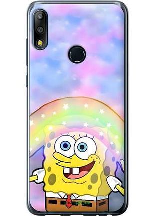 Чехол на asus zenfone max pro m2 zb631kl спанч боб, sponge bob асус зенфон макс про м2 зетб631кл