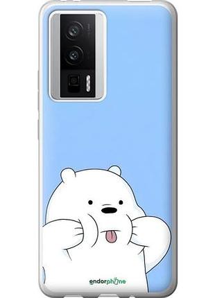Чехол на xiaomi redmi k60 милый мишка сяоми редми к60