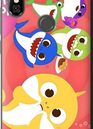 Чехол на xiaomi redmi note 6 pro бейби шаркс сяоми редми ноут 6 про