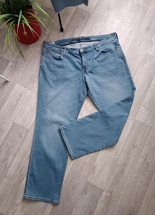 Джинси чоловічі сині оригінал jack & jones mike  tapered плюс сайз великий розмір.