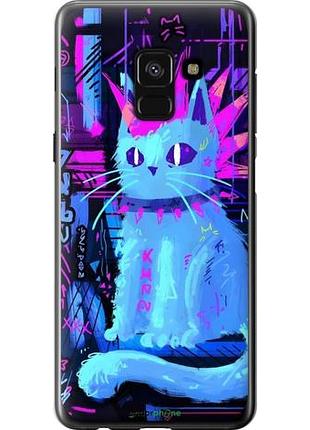 Чехол на samsung galaxy a8 2018 a530f кот панк самсунг а8 2018 а530ф