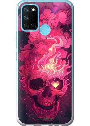 Чехол на realme c17 череп арт риалми с17
