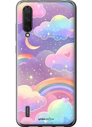 Чехол на xiaomi mi 9 lite облака и радуга сяоми ми 9 лайт