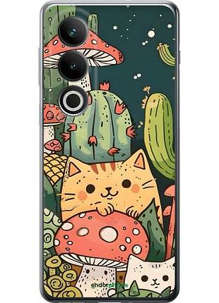 Чехол на oneplus ace 3v коты грибы 1+ асе 3в