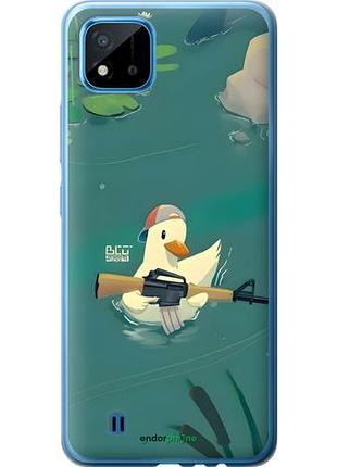 Чехол на realme c11 2021 уточка с автоматом риалми с11 2021