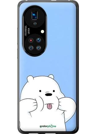 Чехол на huawei p50 милый мишка хуавей п50
