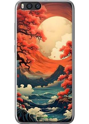 Чехол на xiaomi mi note 3 природа японии сяоми ми ноут 3
