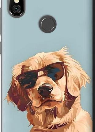Чехол на xiaomi redmi note 6 pro пес в очках сяоми редми ноут 6 про