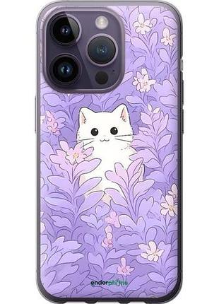 Чехол на iphone 14 pro котик в цветах айфон 14 про