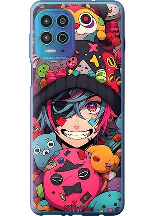 Чехол на motorola g100 аниме парень моторола г100