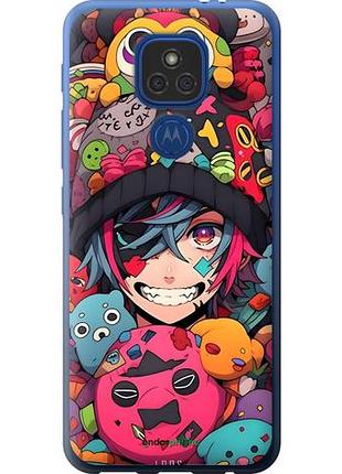 Чехол на motorola e7 plus аниме парень моторола е7 плюс
