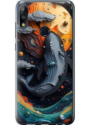 Чохол на asus zenfone max pro m2 zb631kl кіт у космосі