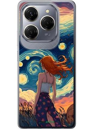 Чехол на tecno spark 20 pro девушка арт текно спарк 20 про