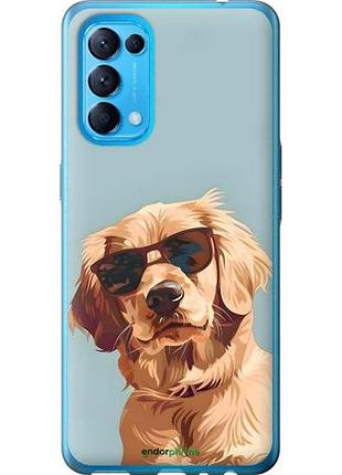 Чехол на oppo find x3 lite пес в очках оппо файнд х3 лайт