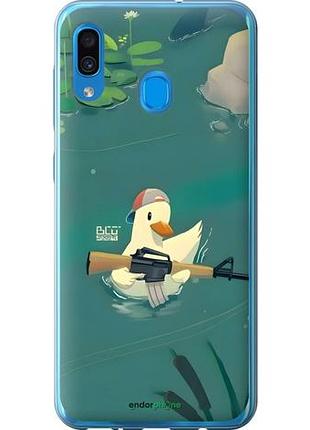 Чехол на samsung galaxy a30 2019 a305f уточка с автоматом самсунг а30 2019 а305ф