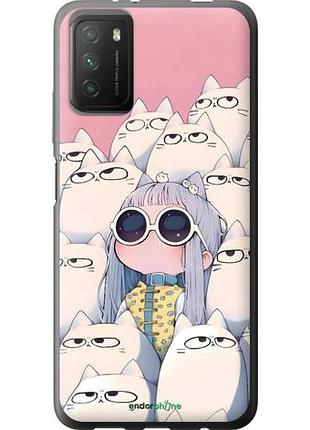 Чохол на xiaomi poco m3 малюка з котами
