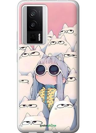 Чохол на xiaomi redmi k60 малюка з котами