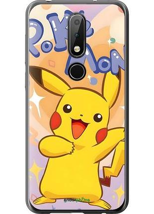 Чехол на nokia 6.1 plus пикачу нокиа 6.1 плюс