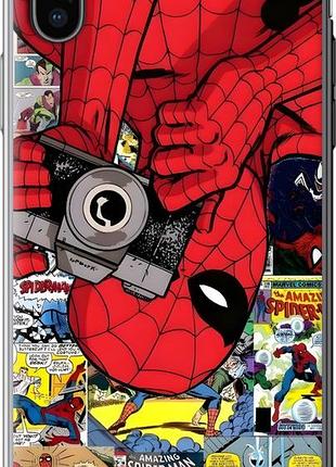 Чехол на iphone xs человек паук, spiderman 2 айфон хс 2