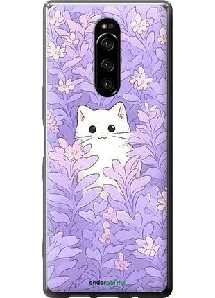 Чехол на sony xperia xz4 котик в цветах сони эксперия хзет4