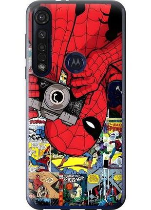 Чехол на motorola g8 plus человек паук, spiderman 2 моторола г8 плюс 2