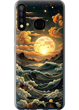 Чехол на tecno camon 12 cc7 арт волны текно камон 12 сс7