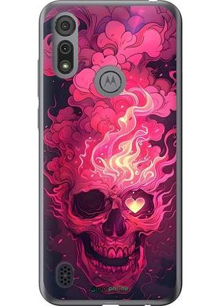Чехол на motorola e6i череп арт