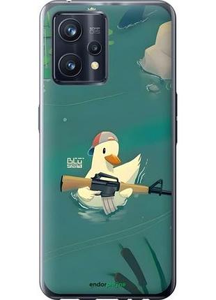 Чехол на realme 9 pro plus уточка с автоматом риалми 9 про плюс