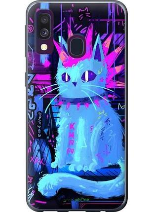 Чехол на samsung galaxy a40 2019 a405f кот панк самсунг а40 2019 а405ф