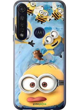 Чехол на motorola g8 plus миньоны моторола г8 плюс