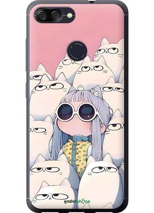 Чохол на asus zenfone max plus m1 zb570tl малюнка з котами
