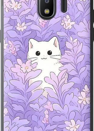 Чехол на samsung galaxy j2 2018 котик в цветах самсунг й2 2018
