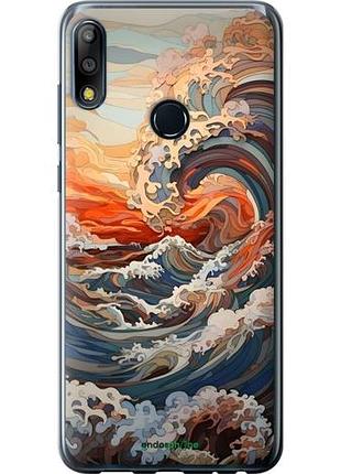 Чохол на asus zenfone max pro m2 zb631kl арт хвилі