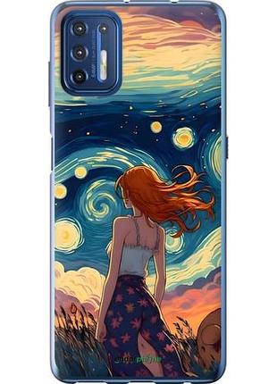 Чохол на motorola g9 plus дівчина арт
