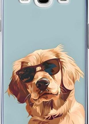 Чехол на samsung galaxy s3 i9300 пес в очках самсунг с3 и9300