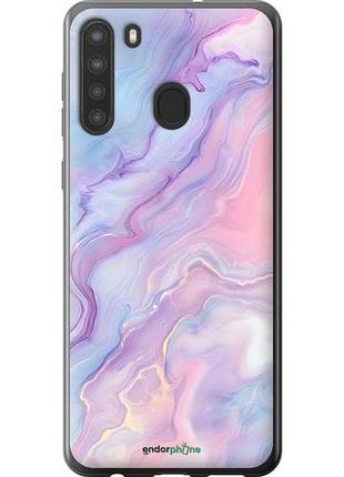Чехол на samsung galaxy a21 нежный мрамор самсунг а21